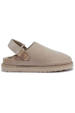 Beige Chunky Sling Back Clogs