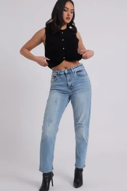 Black Button Front Vest