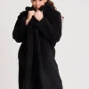 Black Chelsea Longline Teddy Borg Jacket
