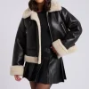 Black Cropped Bonded Jacket