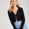 Black Diamanté Detail Cardigan