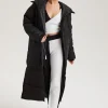 Black Longline Puffa Jacket | Urban Bliss clothing