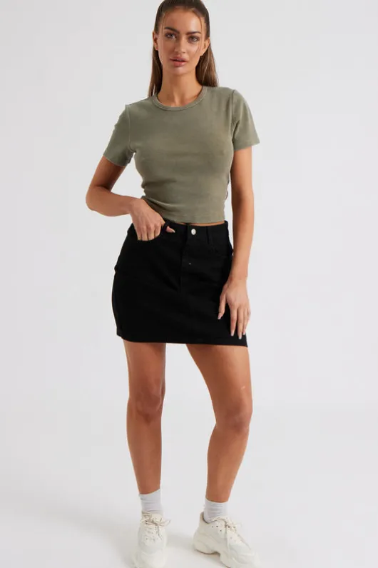 Black Mom Mini Skirt