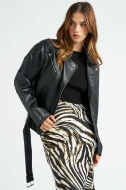 Black Oversized Biker