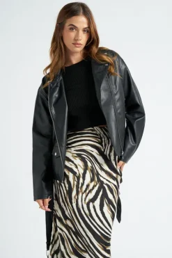 Black Oversized Biker