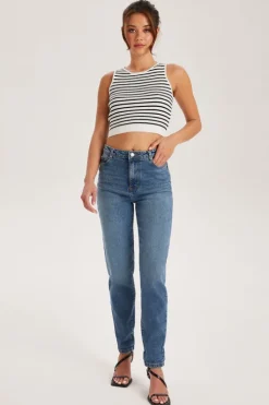 Blue Mom Jean