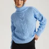 Blue Roll Neck Jumper