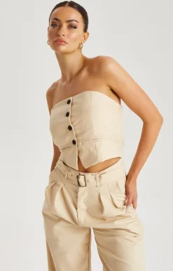 Button Front Corset Top