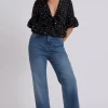 Carolina Black Bubble Hem Top