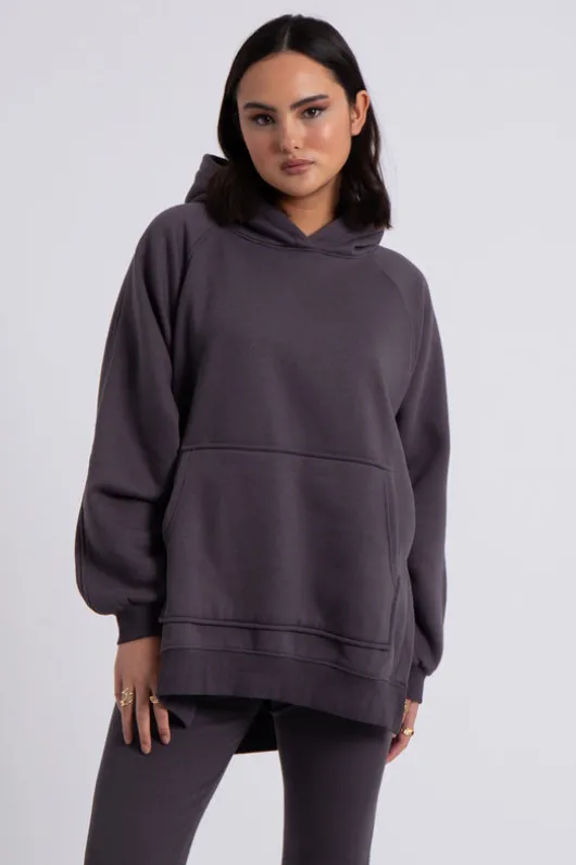 Charcoal Oversized Hoodie and Legging Set