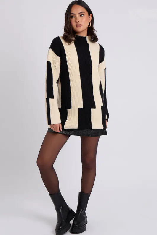 Colour Block Striped Jumper