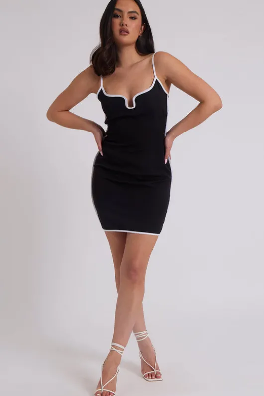 Contrast Binding Mini Dress