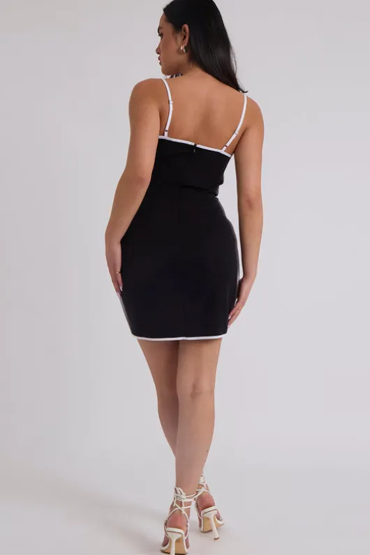 Contrast Binding Mini Dress