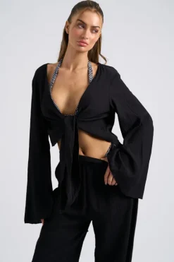 Crinkle Oversized Beach Shirt
