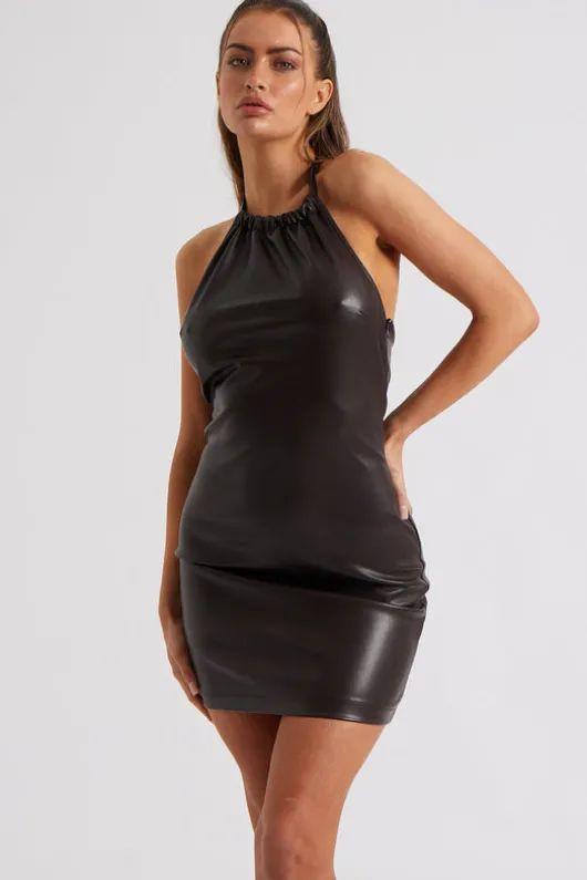 Danny Halterneck PU Dress