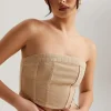 Denim Beige Crop Top