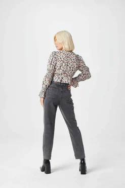 Elliott Black Ripped Mom Jeans