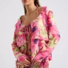 Floral Tie Front Top