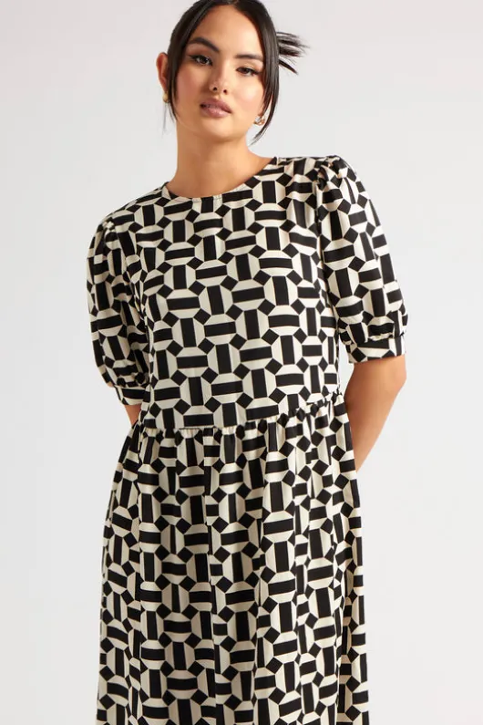 Geometric Smock Dress