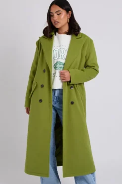Green Maxi Formal Coat