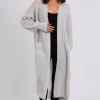 Grey Chunky Longline Cardigan