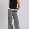 Grey Double Waistband Elasticated Trouser