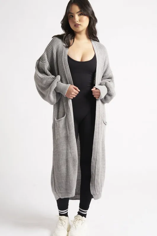 Grey Longline Cardigan