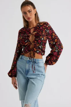 Indigo Cut Out Top