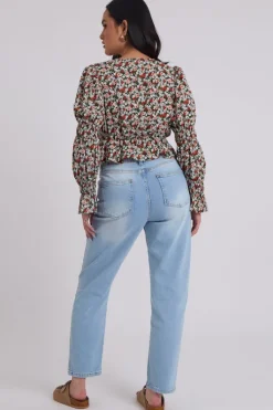 Juliette Ruched Sleeve Top