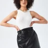 Kat Paperbag Pu Skirt