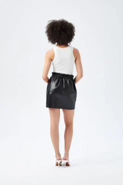 Kat Paperbag Pu Skirt