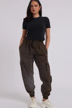 Khaki Parachute Cargo Trousers | Urban Bliss clothing
