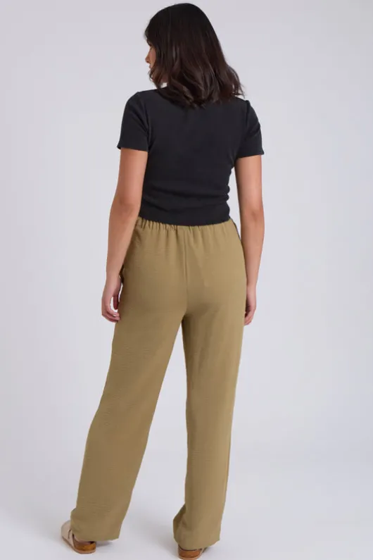 Khaki Wide Leg Pants