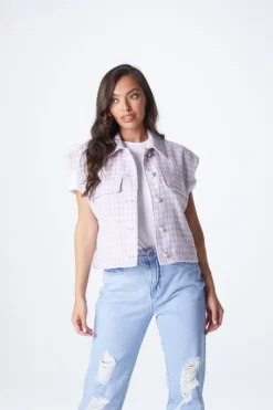 Lilac Dogtooth Gilet