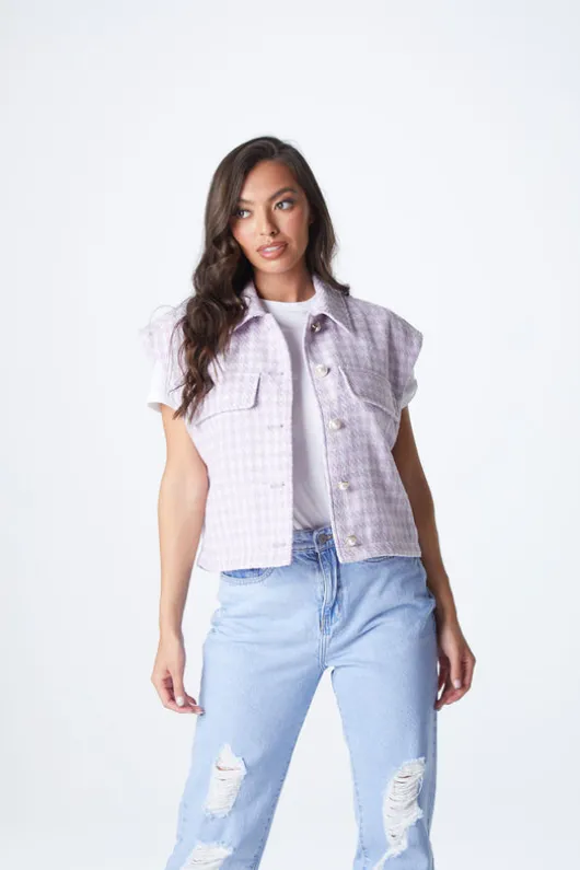 Lilac Dogtooth Gilet