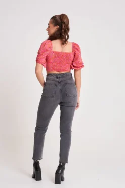 Lotta Floral Square Neck Top