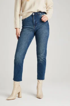 Mid Blue Tanya Straight Leg Jean