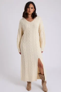 Midaxi V Neck Dress