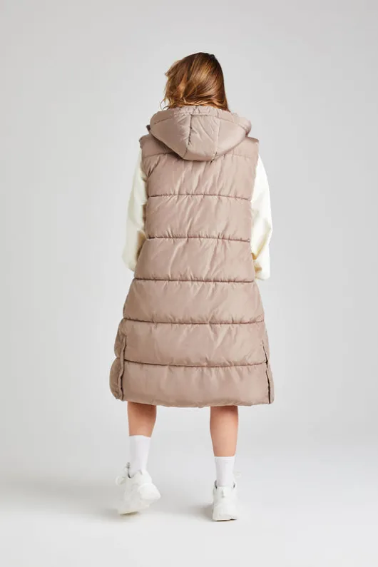 Mink Longline Puffa Gilet