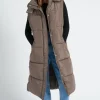 Mink Longline Puffer Gilet