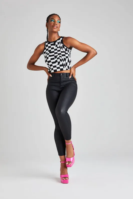 Mono Check Top