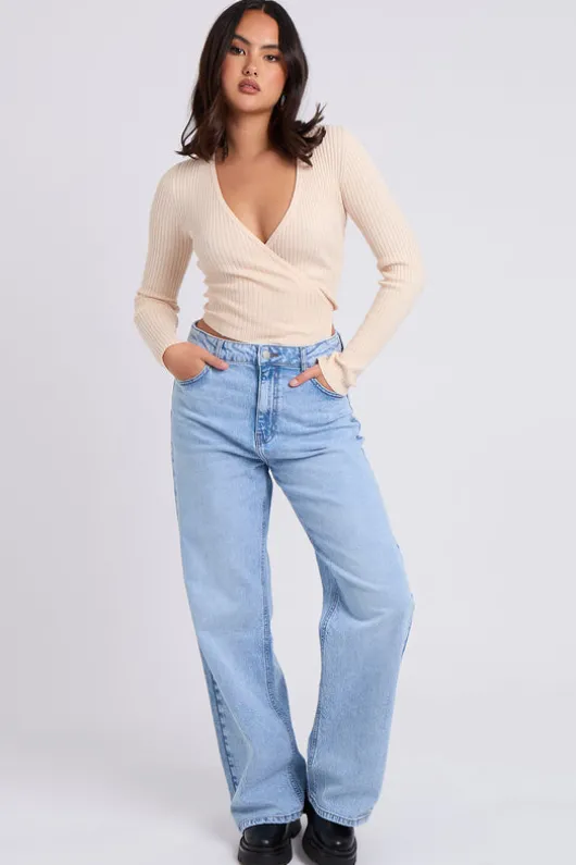 Oatmeal Ballet Wrap Crop Cardi