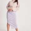 Oatmeal Crop Roll Neck Wide Rib Jumper