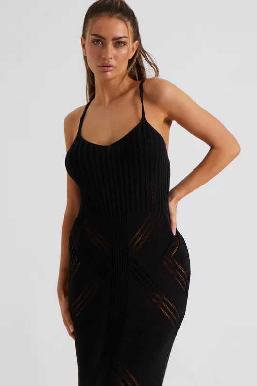 Pointelle Knit Midaxi Dress