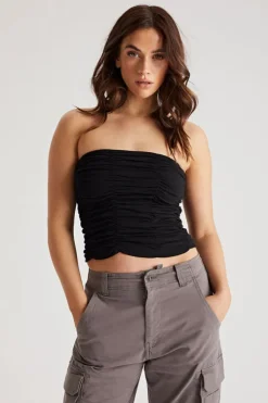 Ruched Bandeau Top