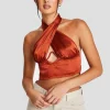 Rust Halter Neck Top