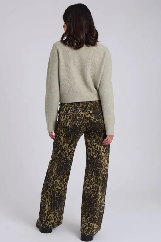 Sage Floral Button Cropped Cardigan