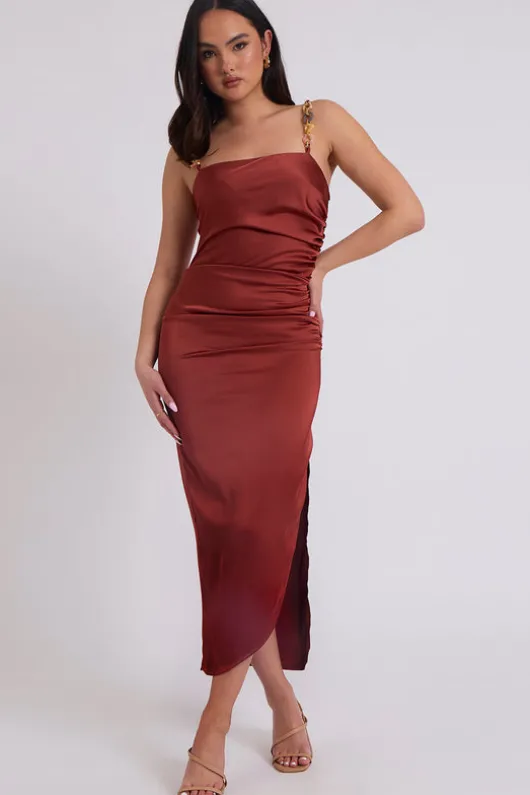 Satin Organic Chain Dress