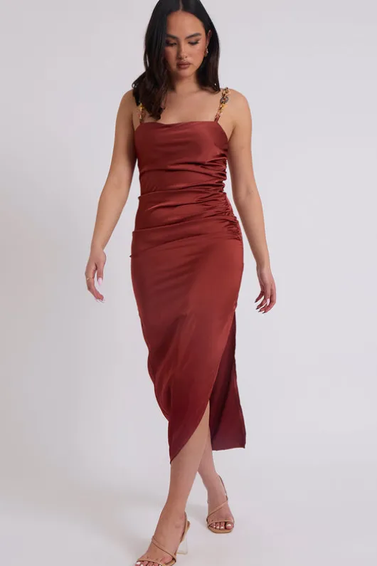 Satin Organic Chain Dress
