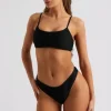 Sheered Plain Bikini Bottoms
